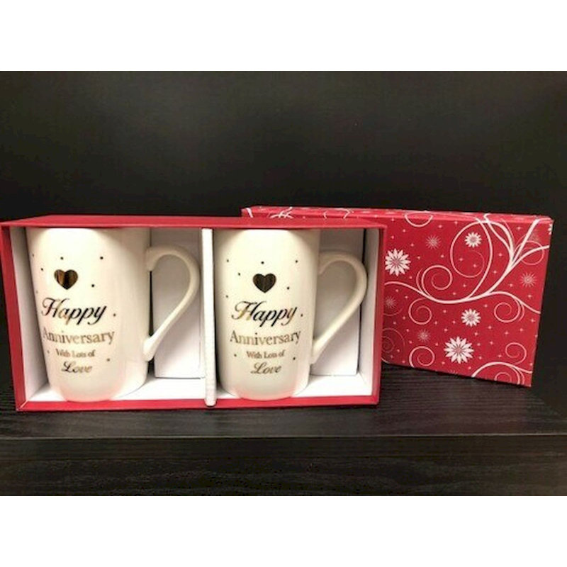 Ensemble de 2 tasses Adam 25th Anniversary, Happy Anniversary
