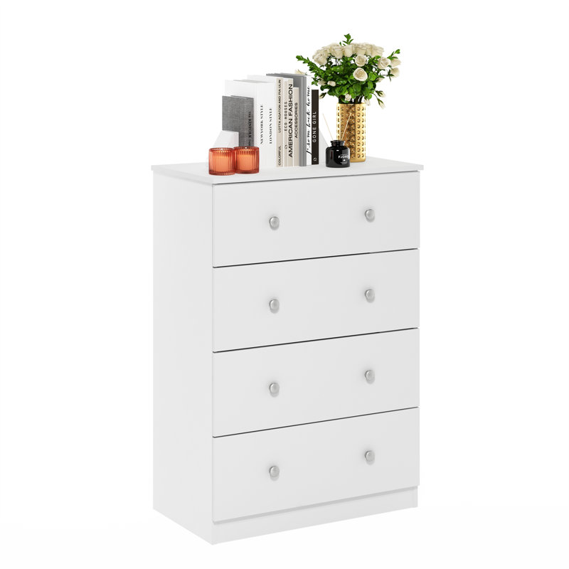Lakeyda 27.72'' W 4 - Drawer Dresser, White