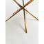 Fir Round Wood Top Dining Table with Stainless Steel Base