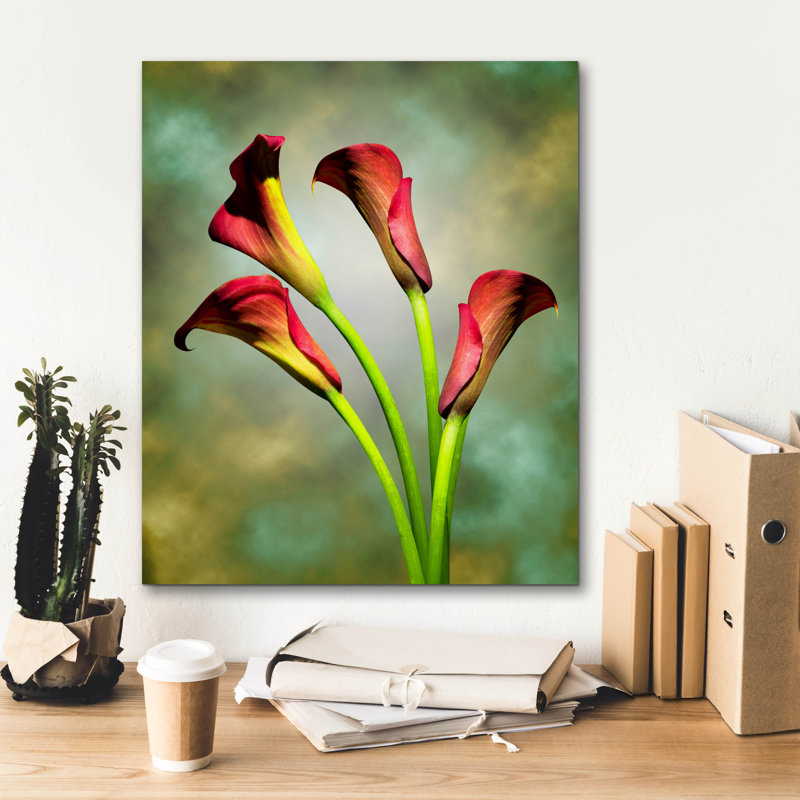 "Fleurs rouges" par Mark Ashkenazi, H 24 po x l 20 po x P 0,75 po