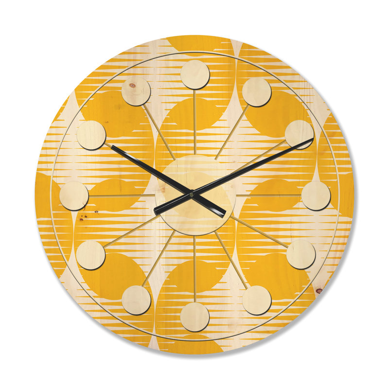 Horloge murale abstraite à motif géométrique IV, Moyenne