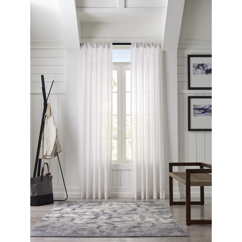 Sunbrella® Laurel Indoor/Outdoor Sheer Curtain, 50" W x 96" L