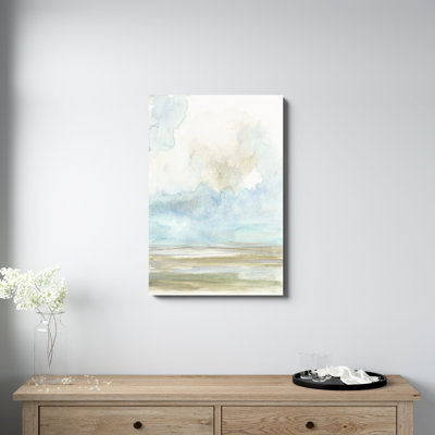 «Clouds Over The Marsh II» par Jennifer Goldberger - reproduction d'art sur toile tendue