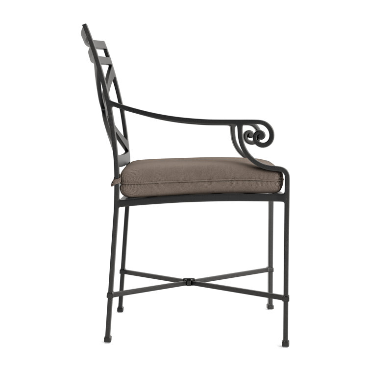Venetian Outdoor Lounge Chair, Fusion Dove, Textured Pewter