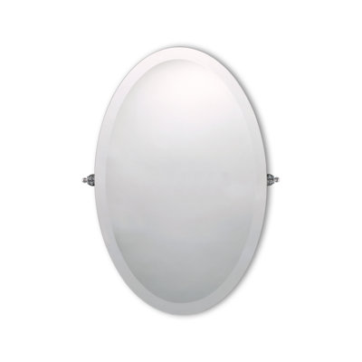 Beauty Oval Metal Beveled Wall Mirror