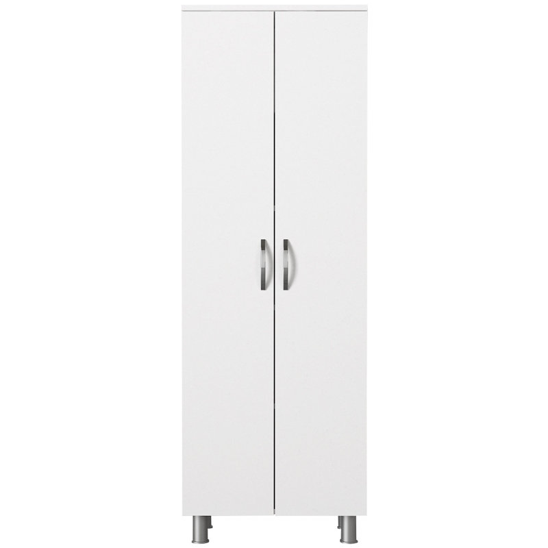Modern Bathroom Cabinet, White, 23.4 x 68.3 x 12.4 inches | 100% Melamine Coated Particle Board, Thickness: 0.7 inches | Numerous Shelves, Wall-Mountable, Additional Storage | Elegant Design for Stylish Bathrooms