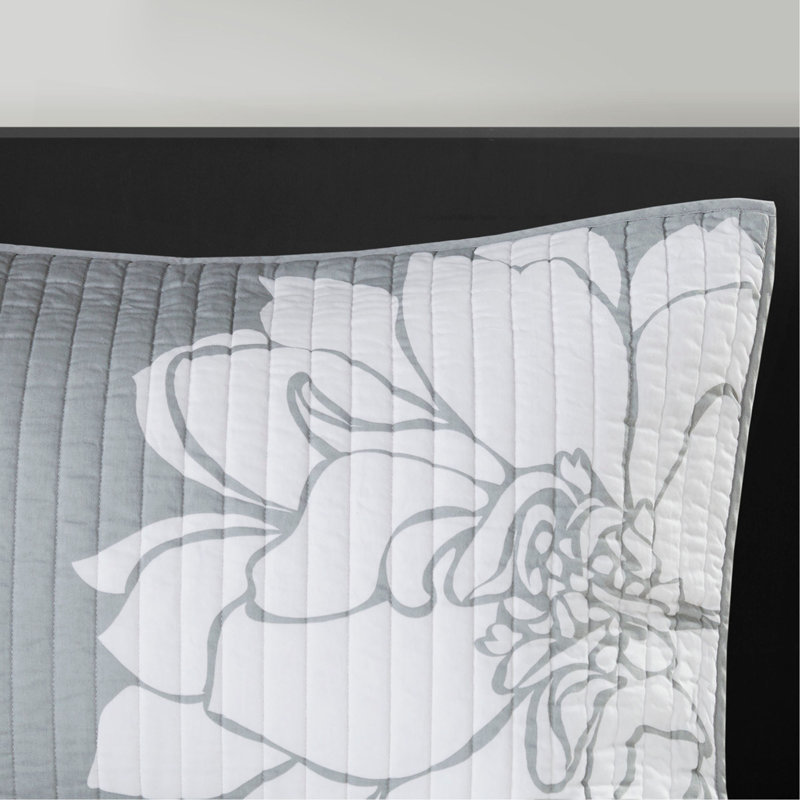 Ensemble de courtepointe en coton imprimé 6 pièces avec coussins décoratifs