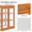 Serre froide avec cadre en bois, 2 tablettes, orange