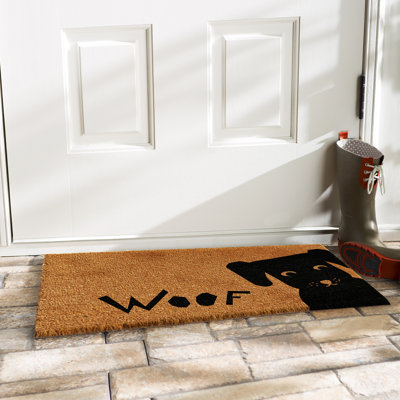 Woof 29 po x 17 po tapis de porte extérieur antidérapant Idella