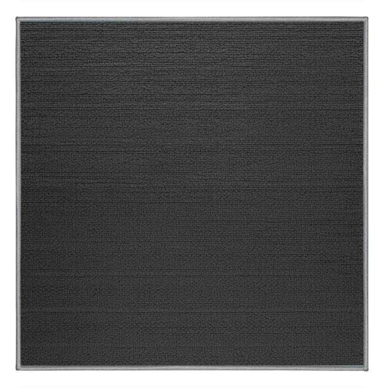 Machine Washable Solid Brown Area Rug, Square 4'