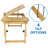 Mount-It! Adjustable Bamboo Laptop Bed Tray w/ Tilting Top, Pullout Storage Drawer, Foldable Design