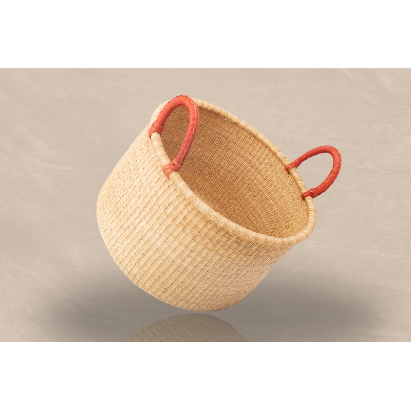 Handmade Ghana Natural Floor Bin