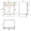 Armoire de salle de bain en bois massif prêt à assembler avec comptoir Shaker - comptoir non inclus-126347210