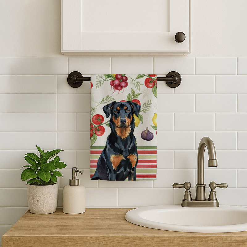 Beauceron Vegetables Kitchen Towel, Beauceron