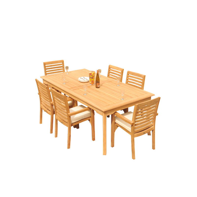 Hari Outdoor 7 - Piece Teak Dining Set