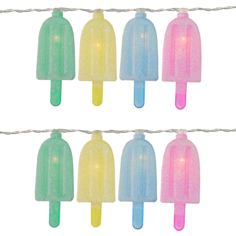 10 Count LED Pastel Ice Pop String Lights