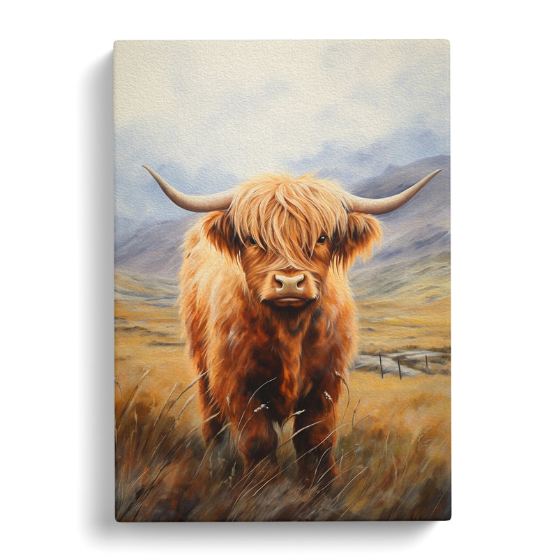 Highland Cow Realism - Wrapped Canvas, 60cm H x 40cm W x 3cm D