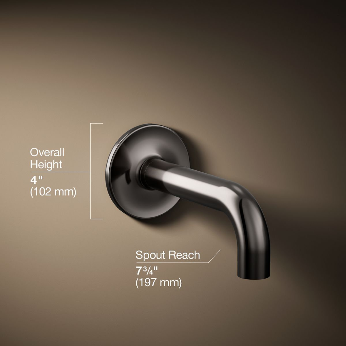 Purist Tub Spout, Vibrant Titanium