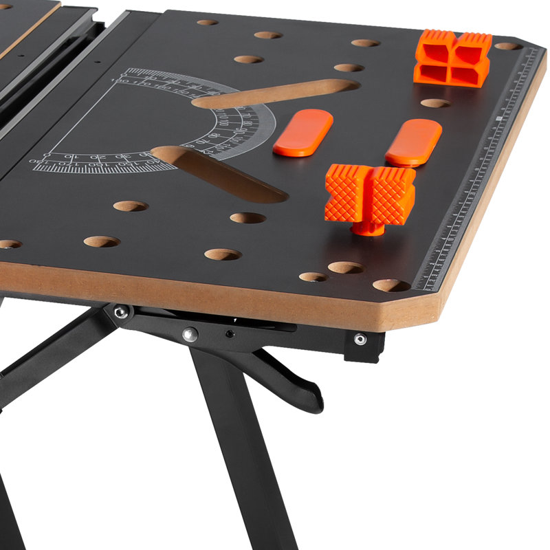 68.6cm W Manufactured Wood Top Height-Adjustable Workbench