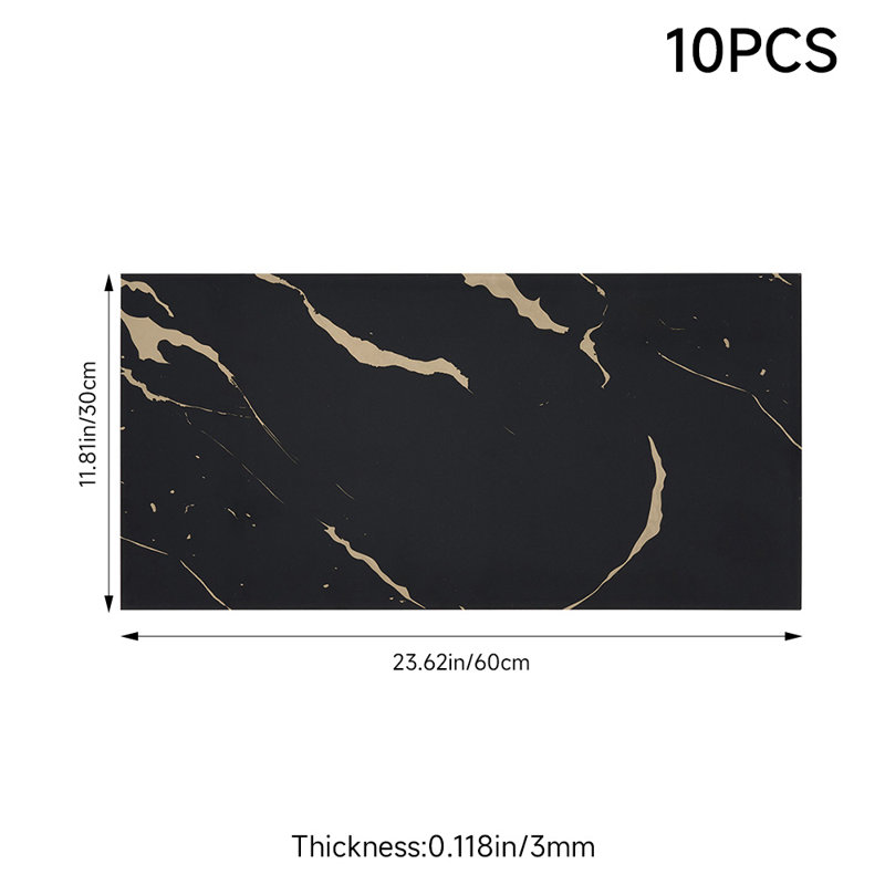 10Pcs Self-Adhesive Marble Pattern Wall Tile Stickers