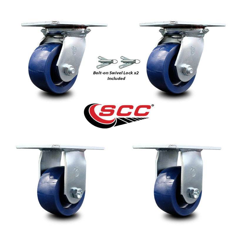 4 Piece Solid Poly Caster Set