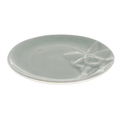 Assiette à dessert en céramique Red Barrel Studio® Lanna Orchid Celadon