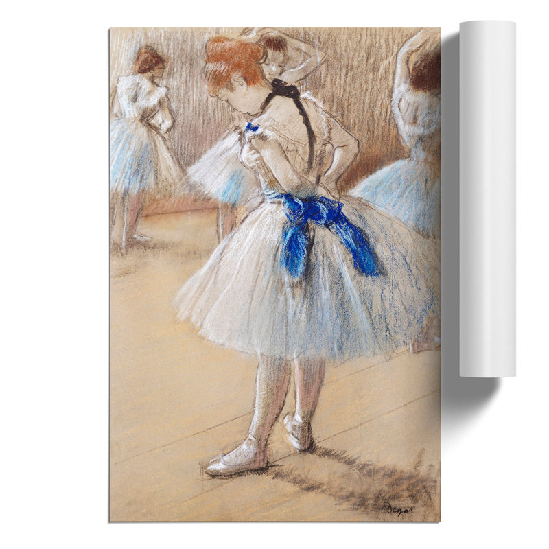 Ballet Ballerina Dancer by Edgar Degas - Frameless Print, 30cm H x 21cm W x 0.1cm D