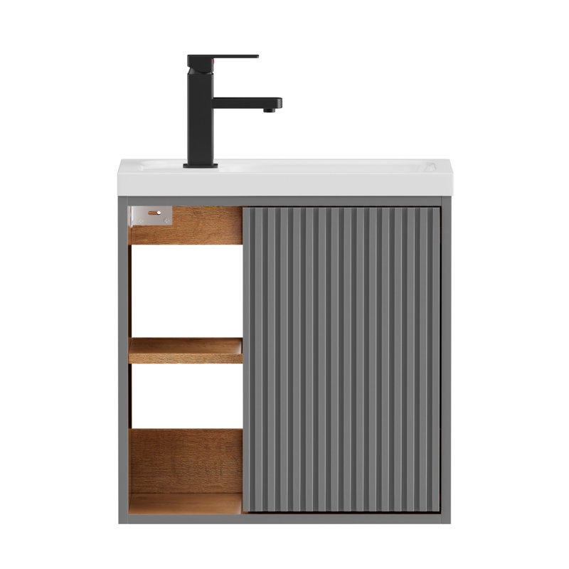 500mm Single Bathroom Vanity with Basin, Light Grey