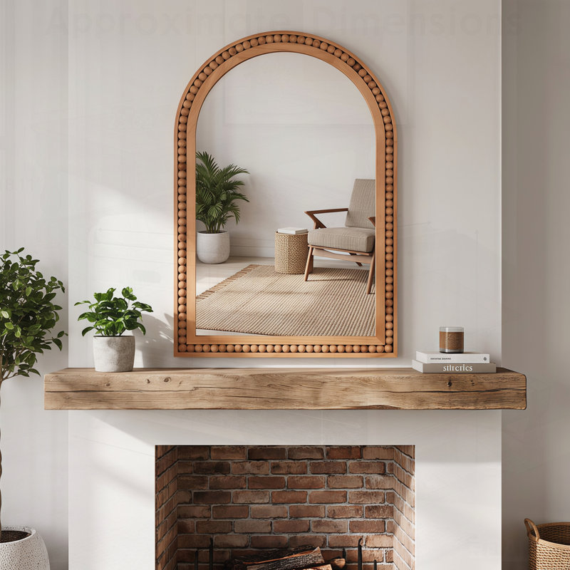 Miroir mural Arch, H 30 po x l 20 po, Brun jaunâtre