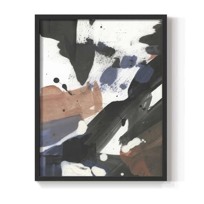 Stalagmite Graffiti II, reproduction encadrée - bois massif, H 30 po x l 24 po, Noir