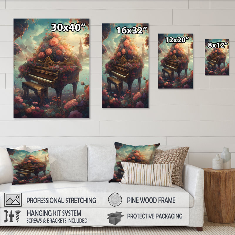 Floral Floral In Heaven I sur impression sur toile, H 20 po x l 12 po x P 1 po, Toile tendue