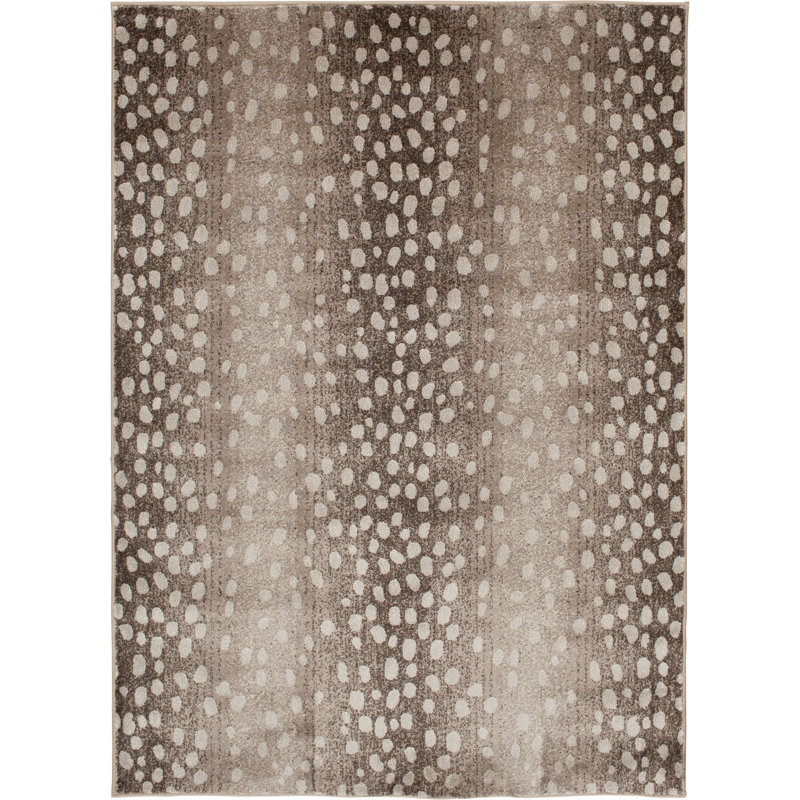 Tapis d'intérieur à imprimé animal naturel Sirenna, Rectangle 5 pi x 7 pi 7 po