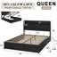 Tryston Lift Up Storage Queen Bed Frame & Charging Station, Black-1037572439-1037842023