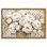 Art floral sur toile avec arrangement royal doré