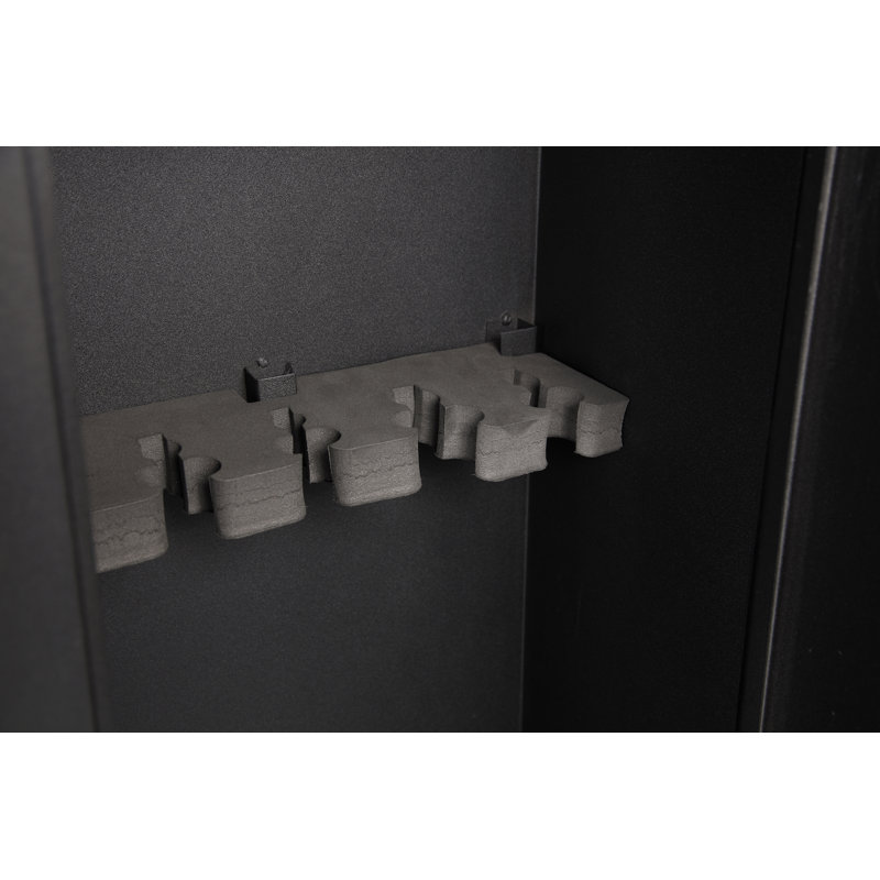 Black 49" Heavy-Duty Metal 5-Gun Security Cabinet
