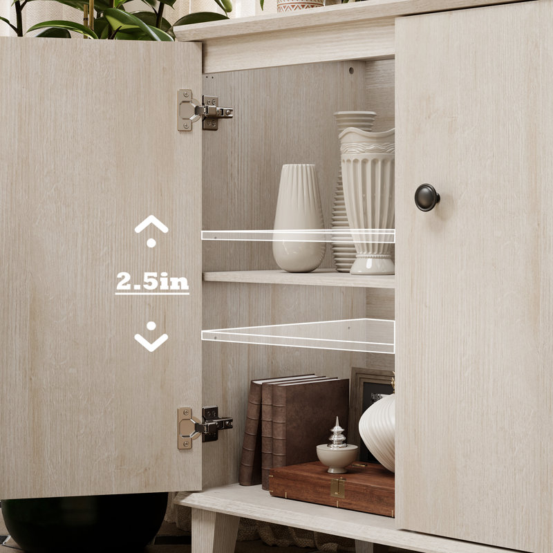 Buffet, buffet Modren avec 4 portes, buffet avec rangement, table de buffet avec pieds en trapèze pour la salle à manger, la cuisine, le salon et le vestibule