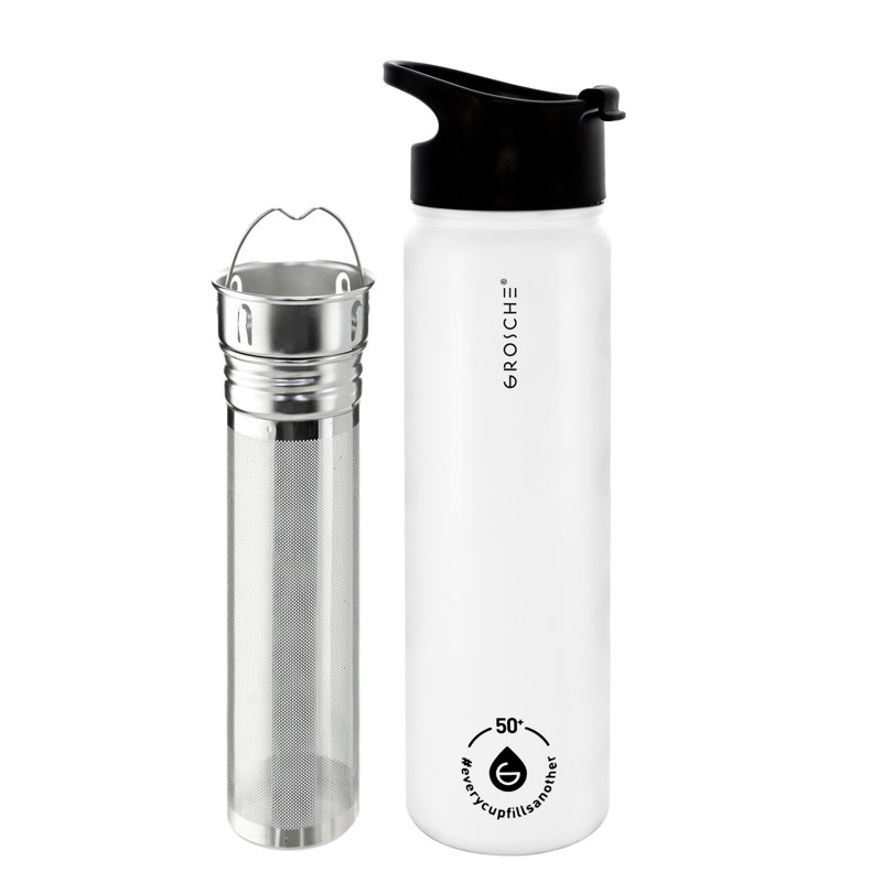Bouteille d'eau GROSCHE Chicago Steel Infusion, Porcelaine, 16 oz