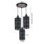Hathcock 3 - Light Black Cluster Pendant