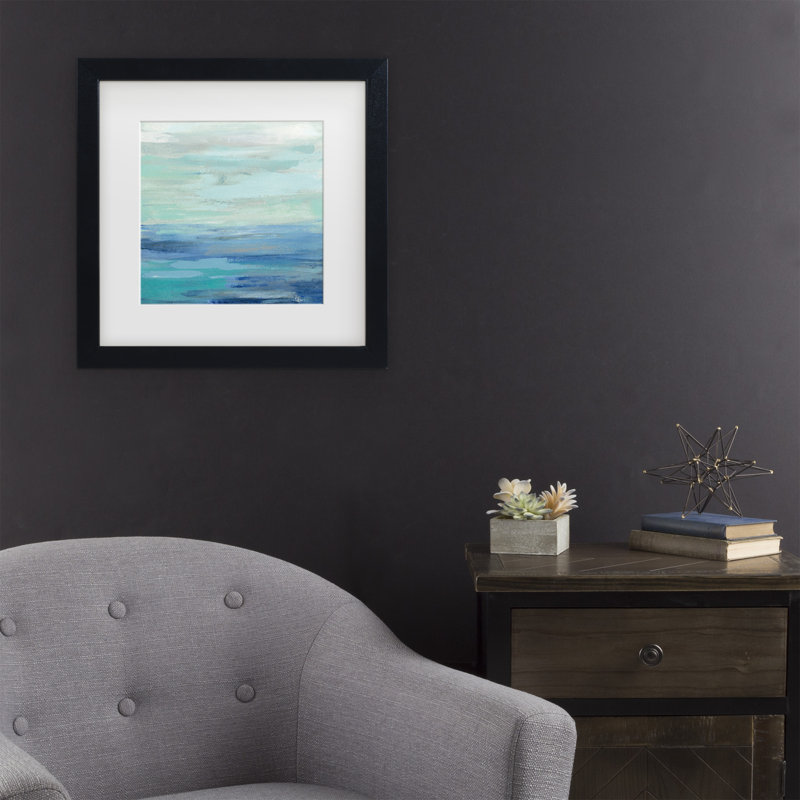 Silvia Vassileva, art encadré «Sunset Beach II No Orange», H 13 po x l 13 po x P 0,75 po, Noir