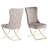 Ottomanson Set of 2 Dining Chairs with Elegant Gold Legs for Stylish Seating-1499839828-1499839829