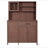 Potting Bench with Hutch, 65" H Solid Fir Wood Garden Workstation, Large Countertop, Patio Kitchen Island with Adjustable Shelves, Spice Rack, Side Hook and Drawer-1118970175-1118970169