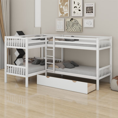 L-Shaped Bunk Bed With Drawers