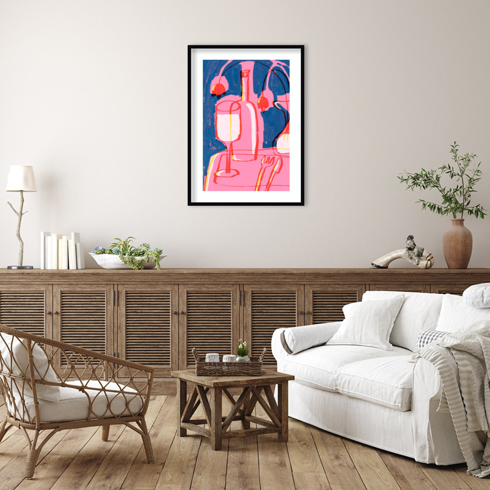 Galya "Neon Still Life No. 4" Print, 41" H x 30" W, Black