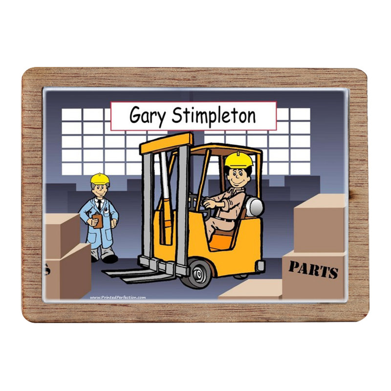 Magnet en bois personnalisé pour chauffeur de chariot élévateur - Grand cadeau!, Oui