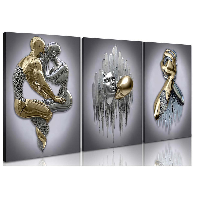 3 Piece Wrapped Canvas Print, 40" H x 30" W