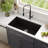 DeerValley 33" x 19" Rectangular Undermount Workstation Single Bowl Quartz Kitchen Sink with Accessories-117673509