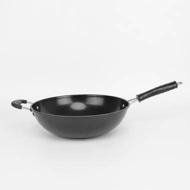 MasterPan 3-Ply Stainless Steel Premium Ilag Non-Stick Scratch-Resistant Wok, 11