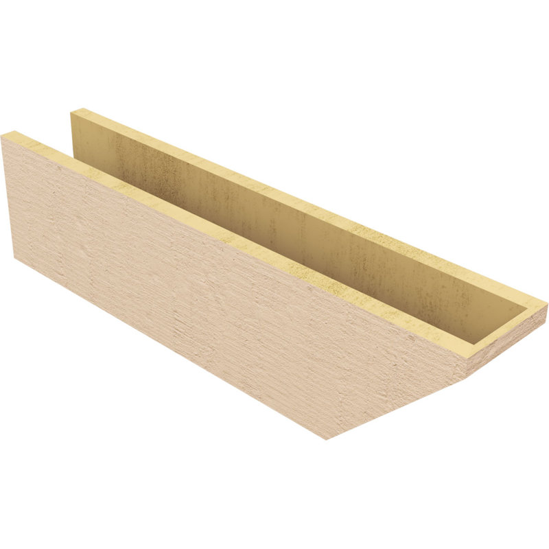 Queue de chevron Concord Woodgrain TimberThane, brun clair apprêté, H 8 po x l 32 po x P 6 po