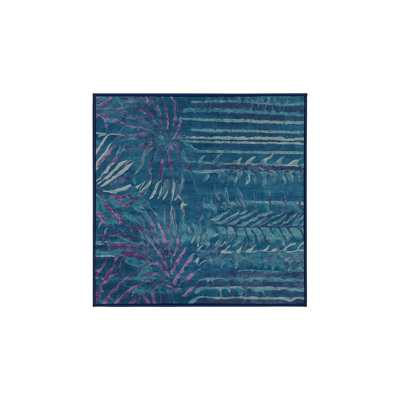 Machine Washable Blue Area Rug