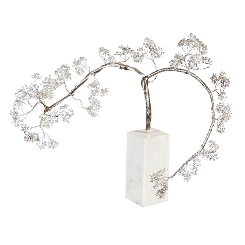 Table d’arbre déco avec base en marbre